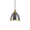 industrial brass iron dome pendant light