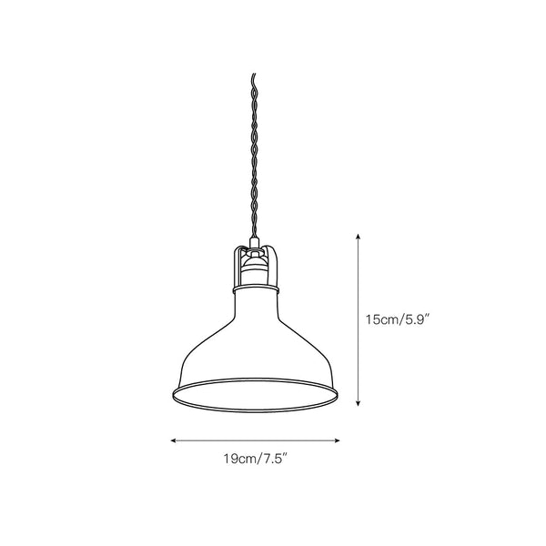 industrial brass iron dome pendant light
