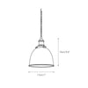 industrial brass iron dome pendant light