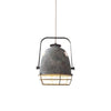 industrial brushed silver iron quarry pendant light