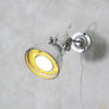 industrial chrome aluminum swing arm plug in wall lamp