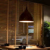 industrial copper iron cylindrical pendant light