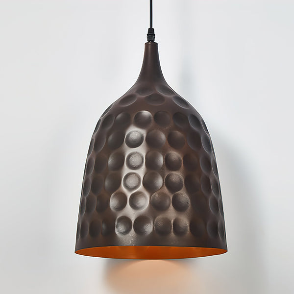 industrial copper iron cylindrical pendant light