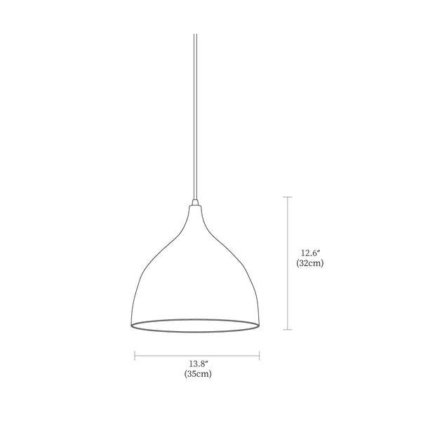 industrial copper iron cylindrical pendant light