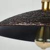 industrial hammered bronze steel canopy pendant light