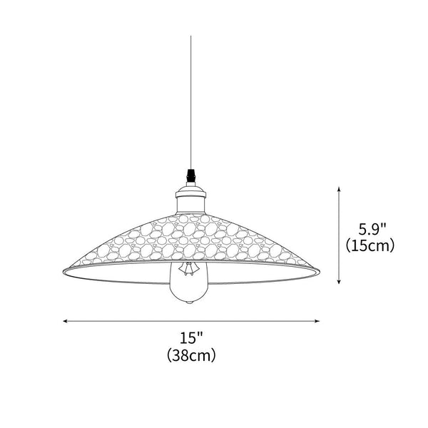 industrial hammered bronze steel canopy pendant light