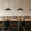 industrial hammered bronze steel canopy pendant light