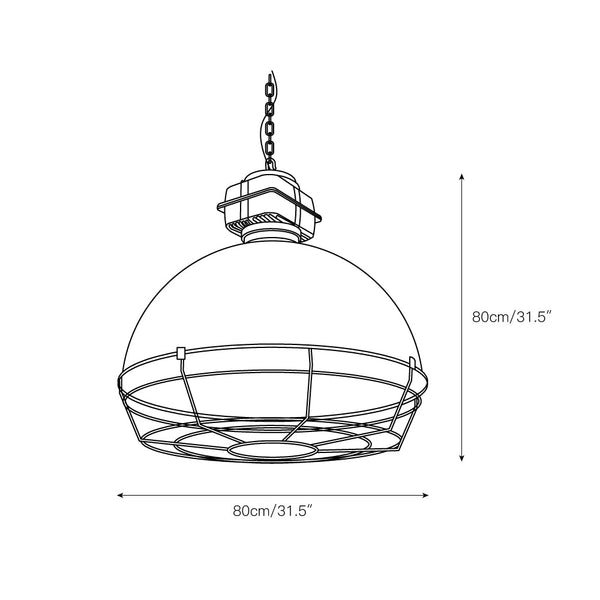 industrial iron pendant light