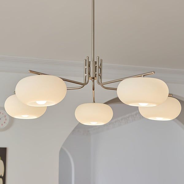 industrial sand nickel glass chandelier
