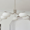 industrial sand nickel glass chandelier
