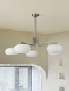 industrial sand nickel glass chandelier