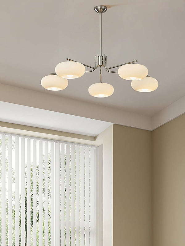 industrial sand nickel glass chandelier