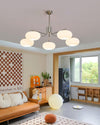 industrial sand nickel glass chandelier