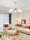industrial sand nickel glass chandelier