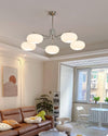 industrial sand nickel glass chandelier