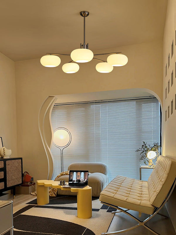 industrial sand nickel glass chandelier