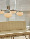 industrial sand nickel glass chandelier