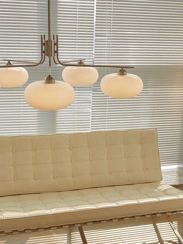industrial sand nickel glass chandelier