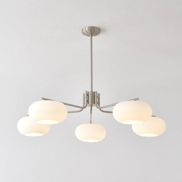 industrial sand nickel glass chandelier