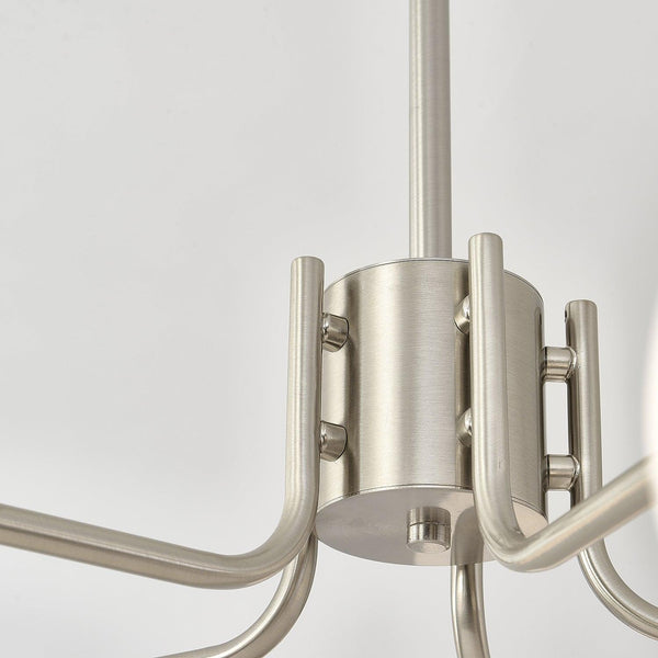 industrial sand nickel glass chandelier