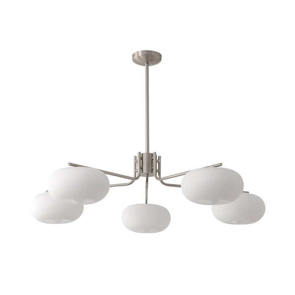 industrial sand nickel glass chandelier