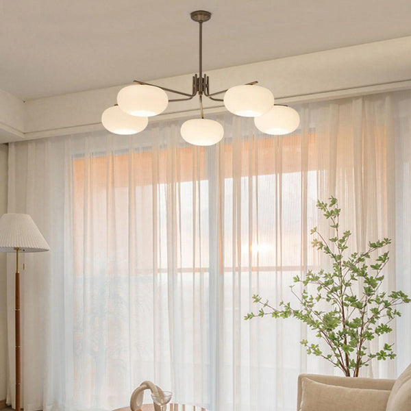 industrial sand nickel glass chandelier