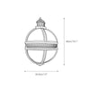 industrial silver foil clear glass wall sconce
