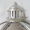 industrial silver foil clear glass wall sconce