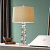 25 Inch Light Through Stacked Spheres Crystal Table Lamp