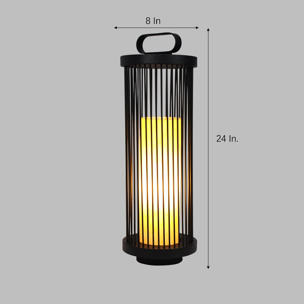 Modern Black Round Outdoor Lantern Lights Outdoor Led Lighting Hwd00021