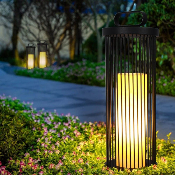 Modern Black Round Outdoor Lantern Lights Outdoor Led Lighting Hwd00021