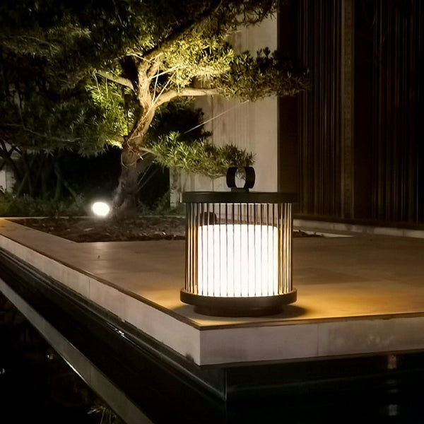Modern Black Round Outdoor Lantern Lights Outdoor Led Lighting Hwd00021