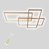 Overlapping Rectangles Aluminum Geometric Style Flush Mount Lighting Led Ceiling Light