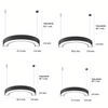 Curved Slim C Shape Led Pendant Half Circle Hanging Profile Light For Office