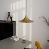 lacquered aluminum arch pendant light