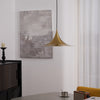 lacquered aluminum arch pendant light