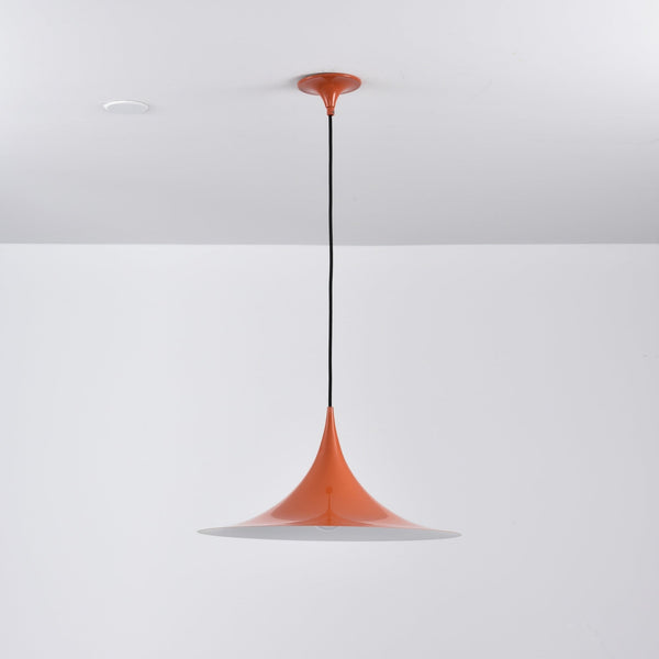 lacquered aluminum arch pendant light