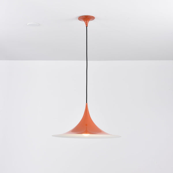 lacquered aluminum arch pendant light