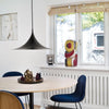 lacquered aluminum arch pendant light