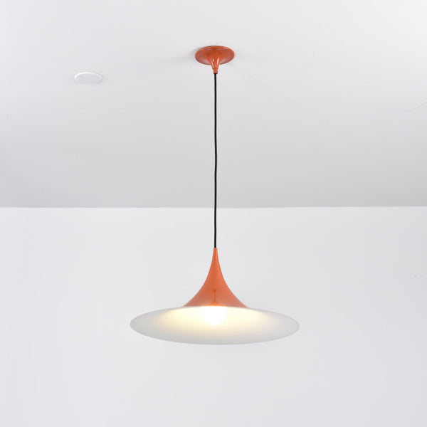 lacquered aluminum arch pendant light