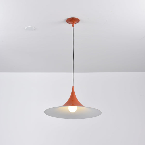 lacquered aluminum arch pendant light