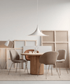 lacquered aluminum arch pendant light