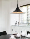 lacquered aluminum arch pendant light