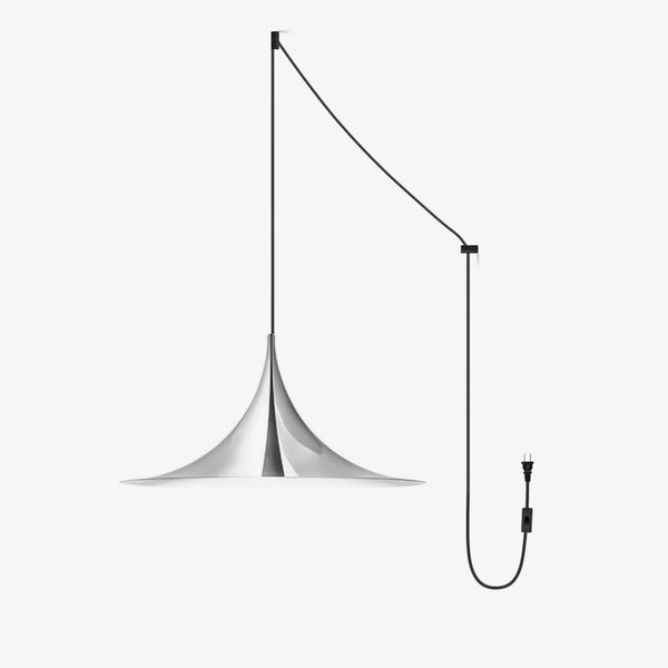 lacquered aluminum arch pendant light