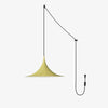 lacquered aluminum arch pendant light