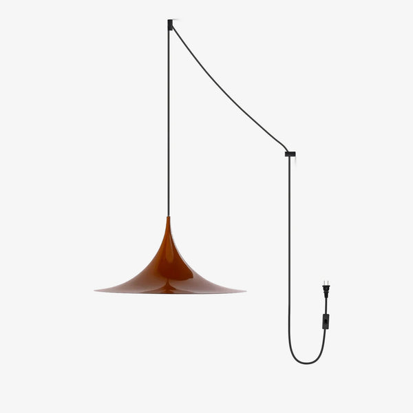 lacquered aluminum arch pendant light