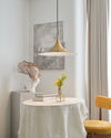 lacquered aluminum arch pendant light