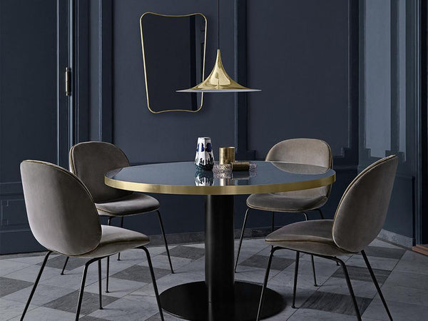 lacquered aluminum arch pendant light