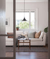 lacquered aluminum arch pendant light