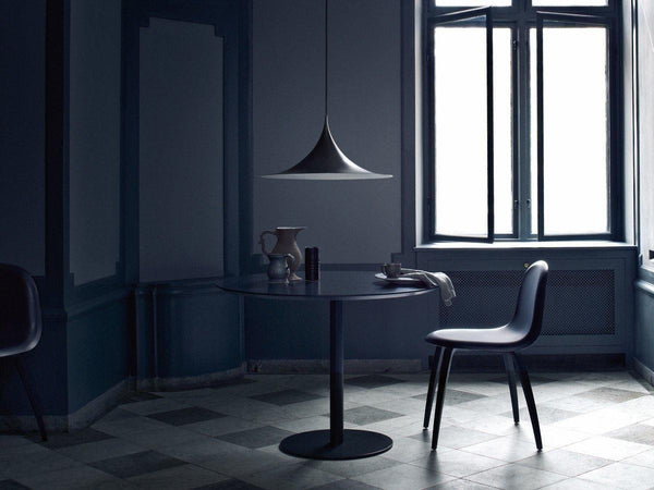 lacquered aluminum arch pendant light